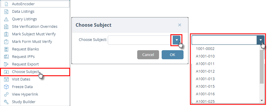 ChooseSubjectFromMenu
