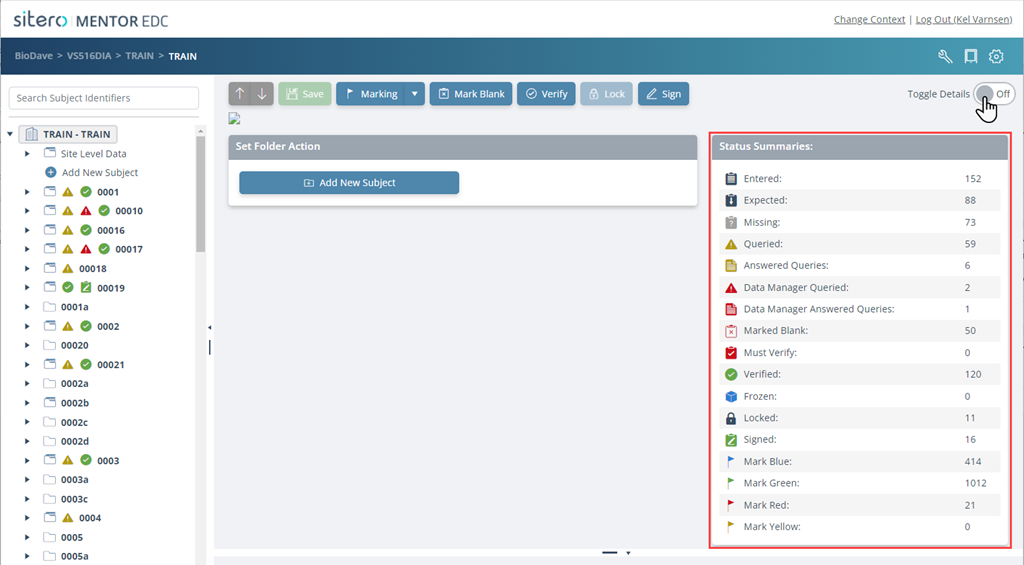 Status Summary Tile Example-Details OFF