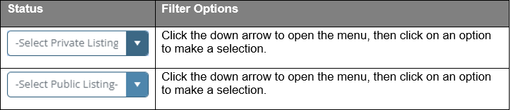 EDC-DataListingDropdownMenus