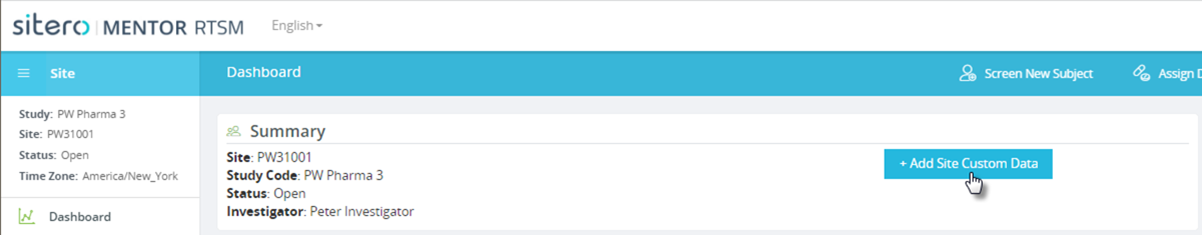 Add Site Custom Data 1