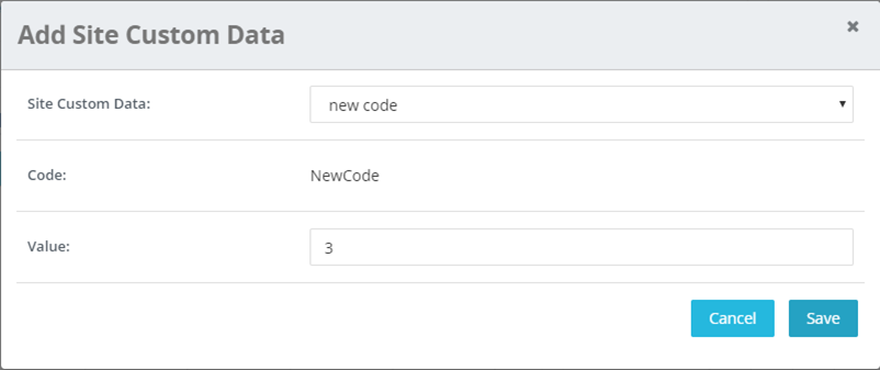 Add Site Custom Data 3