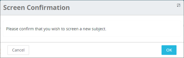 Screen Confirmation