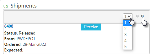 RTSM - Receive Shipment Options
