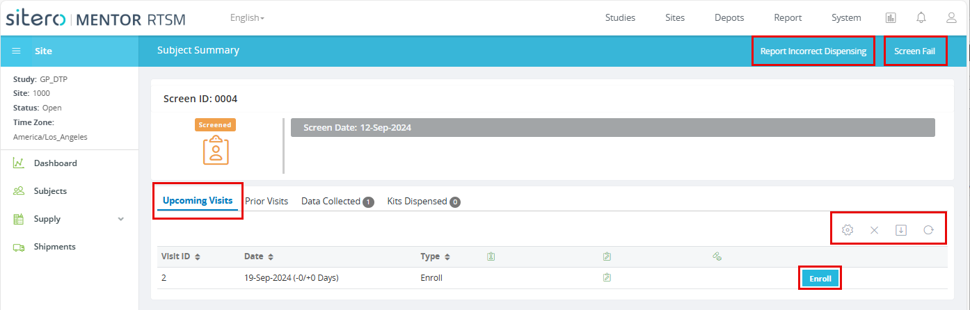 RTSM Subject Details Example