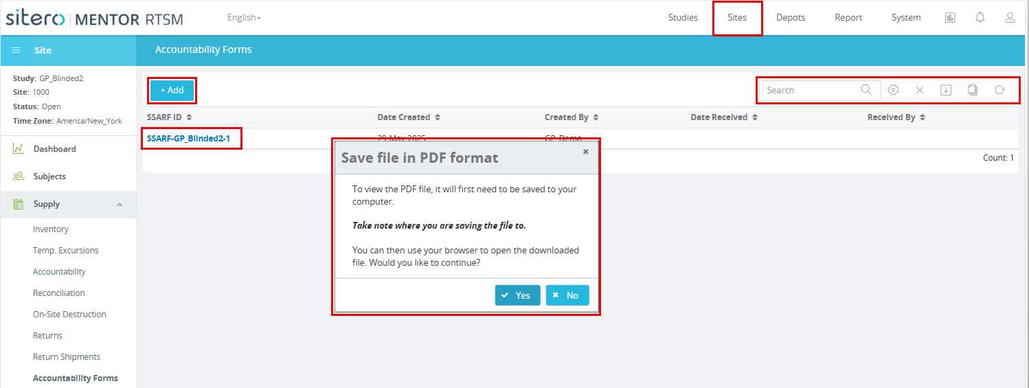 Accountability Forms