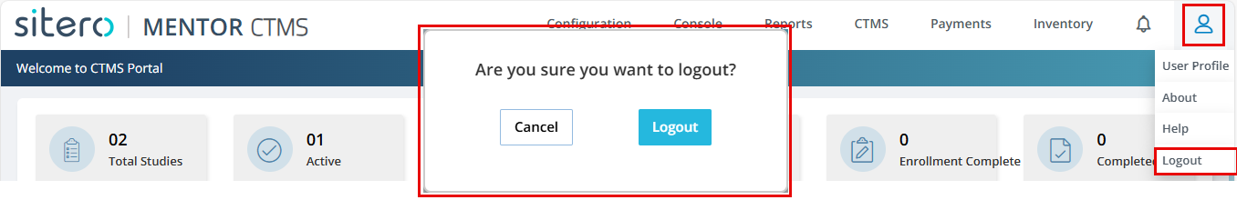 CTMS-UserMenu-Logout