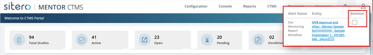 CTMS-Alerts-TopOfScreen-Example
